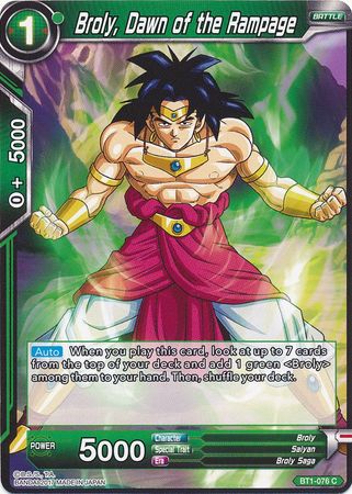 Broly, Dawn of the Rampage BT1-076 C